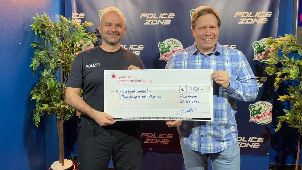 Policezone Rosenheim – 700 Euro für die Bundespolizeistiftung 