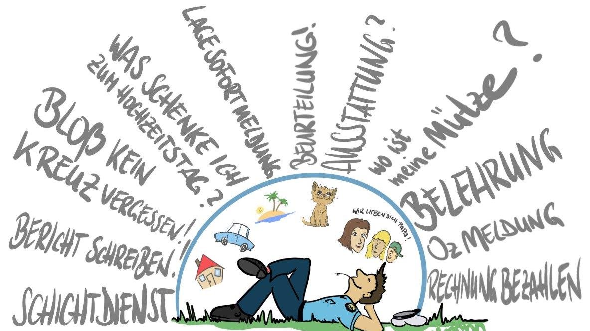 Karikatur - Wie zufrieden bist du? 