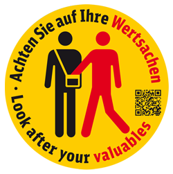 Achten Sie auf Ihre Wertsachen